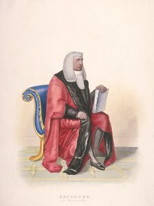 Registrador da cidade de Londres, Sir John Silvester, em traje cívico, 1825