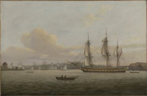 HMS "Pomone" ao largo de Greenwich de Thomas Luny