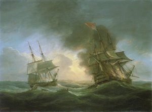 Perda de um navio indiano, o "Kent", em 1 de março de Thomas Luny