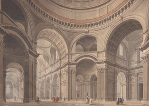 Interior da Catedral de St. Paul de Thomas Malton the Younger