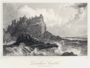 Castelo de Dunluce, do Nordeste (gravura)