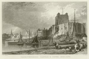 Castelo de Carrickfergus e cidade de Thomas Mann Baynes