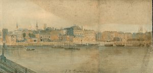 Panorama do rio Tamisa, lado norte, em 13 partes de Thomas Mann Baynes