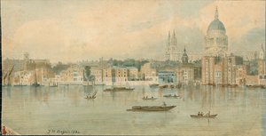 Panorama do rio Tamisa, lado norte, em 13 partes de Thomas Mann Baynes