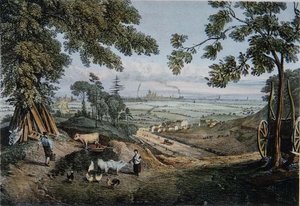 Vista das Encostas da Highgate Archway de Thomas Mann Baynes