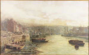 Desgaste do rio, North Bank Olhando para o oeste da Alfândega (aguarela sobre papel) de Thomas Marie Madawaska Hemy
