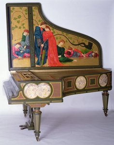 Grande Piano de Concerto de Sebastien Erard, c.1850 (madeira pintada, teclas de ébano e marfim)