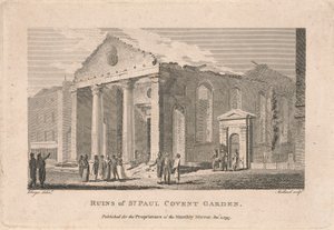 Ruínas de St. Paul Covent Garden de Thomas Medland