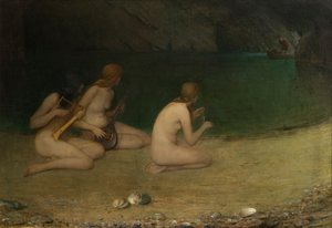 Sirenes do Norte (óleo sobre tela) de Thomas Millie Dow