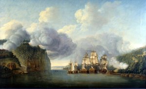 Forçar a passagem do rio Hudson, 9 de outubro de 1776 de Thomas Mitchell