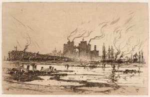 Communipaw, N.J. de Thomas Moran