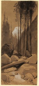 Desenho, No Vale de Yosemite, 1872 de Thomas Moran