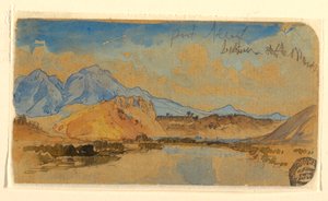 Desenho, Port Neuf Canyon, Idaho, possivelmente 1879 de Thomas Moran