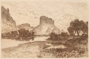 Green River, território de Wyoming de Thomas Moran