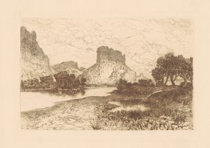 Green River, território de Wyoming de Thomas Moran