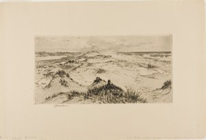 Olhando sobre as dunas de areia - Easthampton de Thomas Moran