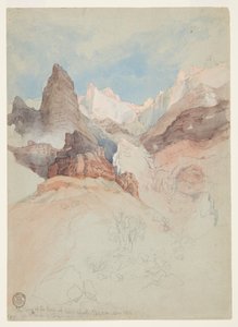 Olhando para a trilha em Bright Angel, Grand Canyon, Arizona de Thomas Moran