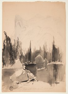 Lago do Espelho, Yosemite de Thomas Moran