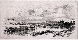 Lagoas de Montauk, Long Island de Thomas Moran