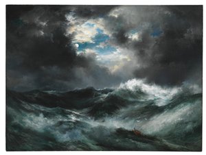 Naufrágio enluarado no mar