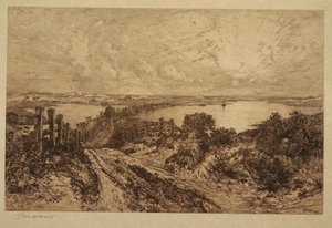 Manhã, Hook Pond, East Hampton de Thomas Moran