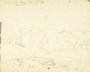 Bacia do Geyser Norris, Parque de Yellowstone de Thomas Moran
