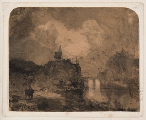 Cena do rio, Grand Canyon, Colorado de Thomas Moran