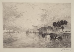Rio St. Johns, Flórida de Thomas Moran