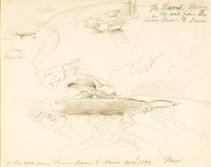 A nascente de Beryl na estrada da bacia inferior para Norris de Thomas Moran