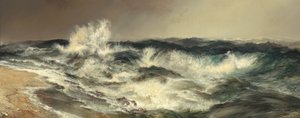 O Mar Muito Ressonante, 1884. de Thomas Moran