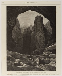 O desfiladeiro, braço norte do Rio Virgen, Utah de Thomas Moran