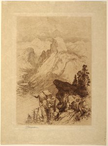 A Cúpula Sul, Vale de Yosemite de Thomas Moran