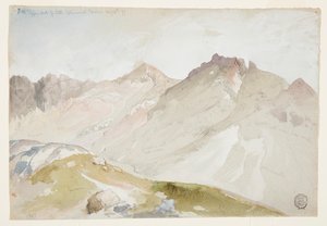 A extremidade superior de Little Cottonwood Canyon, Wasatch Range, perto de Ogden, Utah de Thomas Moran