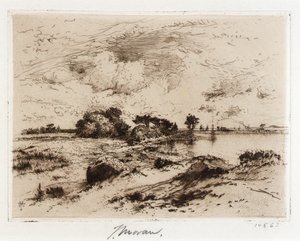 Three Mile Harbor Easthampton, L.I. de Thomas Moran
