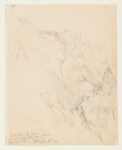Parede Oeste do Canyon, Yellowstone de Thomas Moran