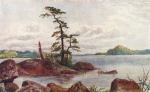 Lago Muskoka, Norte do Ontário (litografia a cores)