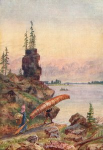 Portage no lago Surprise (litografia a cores)
