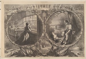 Véspera de Natal, 1862, de Harpers Weekly, 3 de janeiro de 1863. de Thomas Nast