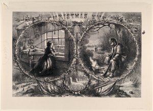 A véspera de Natal publicou a Harpers Weekly, 3 de janeiro de 1863, 1863. de Thomas Nast