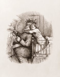 Papai Noel de Thomas Nast, c.1892 (gravura a p/b)