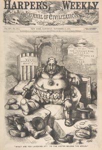 Do que você está rindo Para o vencedor pertence aos espólios da Semana de Harper..., 25 de novembro de 1871. de Thomas Nast