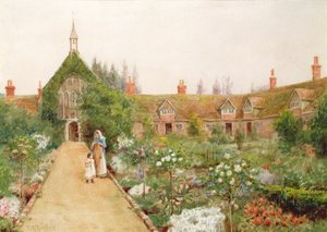 Um jardim rural em Bray, Berkshire de Thomas Nicholson Tyndale