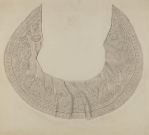 Gola de renda bordada de Thomas O