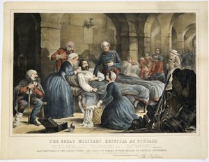 O Grande Hospital Militar de Scutari, impresso por Stannard und Dixon, 24 de fevereiro de 1855