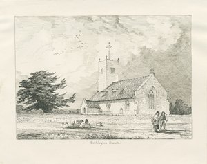 Igreja de Bobbington: desenho a caneta, 1837 de Thomas Peploe Wood