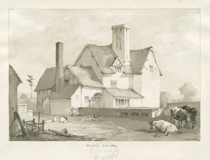 Bradley &39;Old Hall&39;: desenho sépia de Thomas Peploe Wood