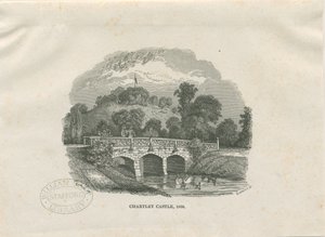 Castelo de Chartley [Hall]: xilogravura (vinheta) de Thomas Peploe Wood