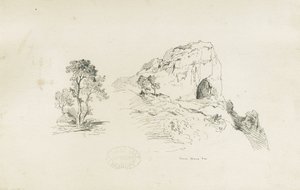 Dovedale - paisagem: desenho a caneta e tinta, nd [1817-1845] (desenho)