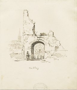 Dudley Castle - The Keep: esboço a lápis, sd [19º séc.] (Desenho)
