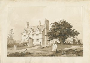 Forton Hall: desenho de lavagem, nd [ 1838] (desenho) de Thomas Peploe Wood